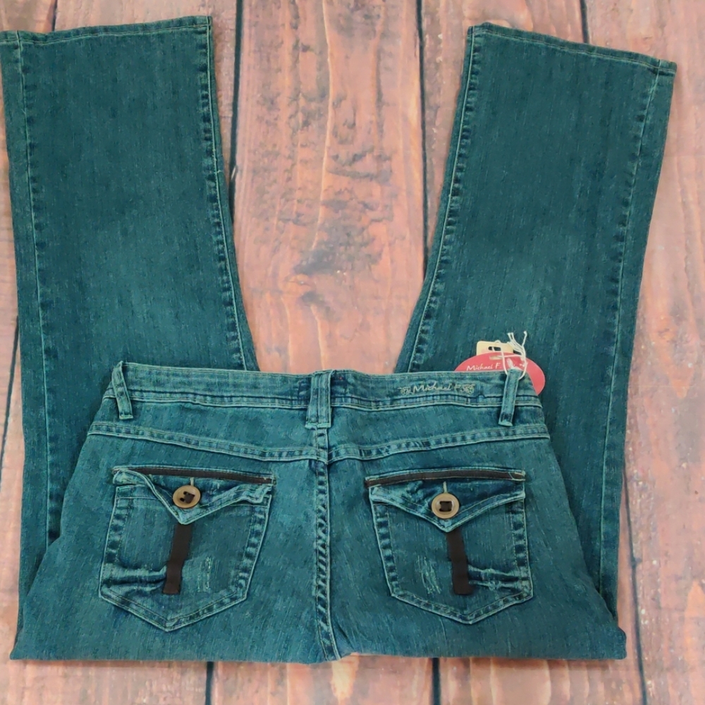 Michael F Brand New Blue Jeans in Blue